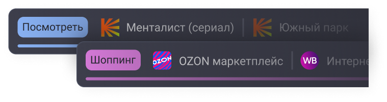 Пример открытых вкладок из папки